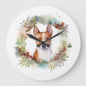 バセンジクリスマスリースフェスティバルカップ ラージ壁時計 (正面)