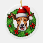 バセンジクリスマスリース セラミックオーナメント (裏面)