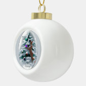 バセンジクリスマス セラミックボールオーナメント (右)