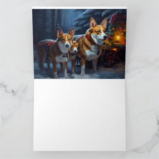 バセンジスノースイスレイクリスマスデコール カード (内部)