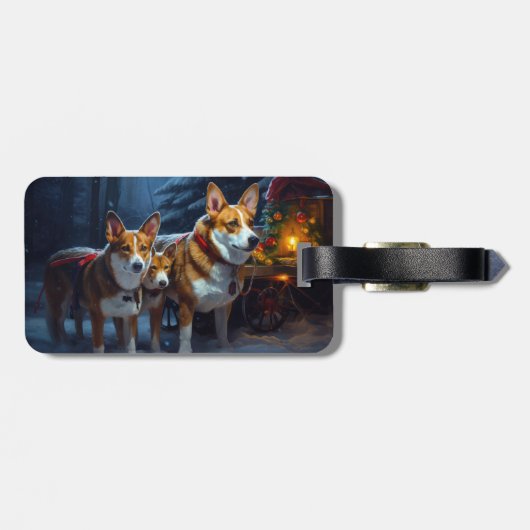 バセンジスノースイスレイクリスマスデコール ラゲッジタグ (裏面横)