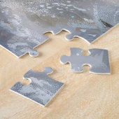 バセンジドッグオートバイクリスマスに乗る ジグソーパズル (側面)