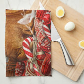 バセンジドッグクリスマスフェスティバル キッチンタオル (四つ折り)