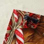 バセンジドッグクリスマスフェスティバル ビーチタオル (インサイチュ)