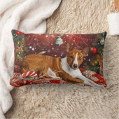 バセンジドッグクリスマスフェスティバル ランバークッション (ブランケット)