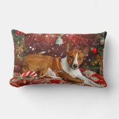 バセンジドッグクリスマスフェスティバル ランバークッション (正面)