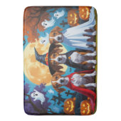 バセンジドッグスパンプキンハロウィンおもしろい バスマット (正面縦)