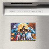 バセンジドッグスパンプキンハロウィンおもしろい マグネット (インサイチュ (食洗機))