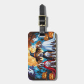 バセンジドッグスパンプキンハロウィンおもしろい ラゲッジタグ (正面縦)