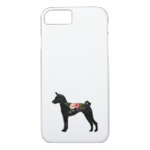 バセンジドッグブリードボホフローラシルエットケースメイト Case-Mate iPhoneケース (裏面)
