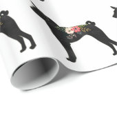 バセンジドッグブリードボホフローラシルエット ラッピングペーパー (ロールコーナー)