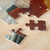 バセンジドッグローラーコースタークリスマス ジグソーパズル (側面)