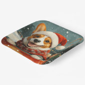 バセンジドッグローラーコースタークリスマス ペーパープレート (傾斜あり)