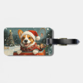 バセンジドッグローラーコースタークリスマス ラゲッジタグ (裏面横)