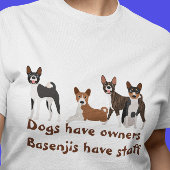 バセンジハウンドおもしろい犬の所有者 Tシャツ
