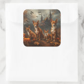 バセンジハロウィーンナイトドギー喜び スクエアシール (バッグ)