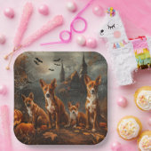 バセンジハロウィーンナイトドギー喜び ペーパープレート (パーティー)