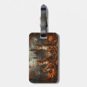 バセンジハロウィーンナイトドギー喜び ラゲッジタグ (裏面縦)