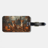 バセンジハロウィーンナイトドギー喜び ラゲッジタグ (裏面横)
