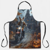 バセンジライディングオートバイハロウィンホラー エプロン (正面)