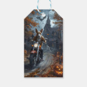 バセンジライディングオートバイハロウィンホラー ギフトタグ (正面)