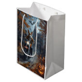 バセンジライディングオートバイハロウィンホラー ミディアムペーパーバッグ (正面アングル)