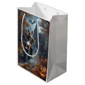 バセンジライディングオートバイハロウィンホラー ミディアムペーパーバッグ (裏面アングル)