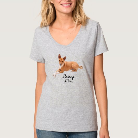 バセンジーのママ Tシャツ (正面)