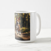 バセンジー柄 エレガント コーヒーマグ コーヒーマグカップ (正面右)