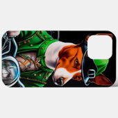 バセンジー犬が自転車を運転するセントパトリックの日 Case-Mate iPhoneケース (裏面 (横))