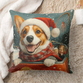 バセンジー犬ジェットコースター クリスマス クッション (ブランケット)