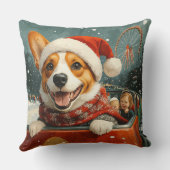 バセンジー犬ジェットコースター クリスマス クッション (裏面)
