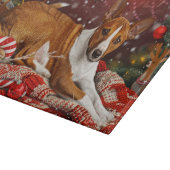 バセンジー犬 クリスマス フェスティブ カッティングボード (角)