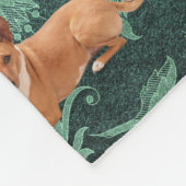 バセンジー犬 フリースブランケット (角)