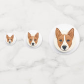 バセンジー犬 3Dインスパイアデザイン コンフェッティ (正面)