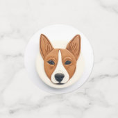 バセンジー犬 3Dインスパイアデザイン コンフェッティ (スモール正面)