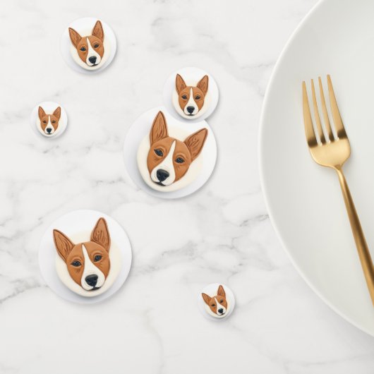 バセンジー犬 3Dインスパイアデザイン コンフェッティ (グループ)