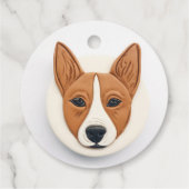 バセンジー犬 3Dデザイン フェイバータグ (裏面)