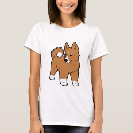バセンジー キャラクター Tシャツ (正面)