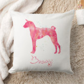 バセンジ水彩画 クッション (ブランケット)