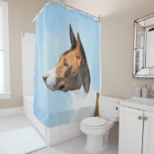 バセンジ絵画ーズ – かわいいオリジナルアート シャワーカーテン (インサイチュ)