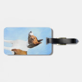 バセンジ絵画ーズ – かわいいオリジナルアート ラゲッジタグ (裏面横)