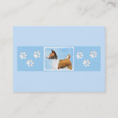 バセンジ絵画ーズ – かわいいオリジナルアート 名刺 (裏面)