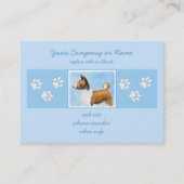 バセンジ絵画ーズ – かわいいオリジナルアート 名刺 (正面)