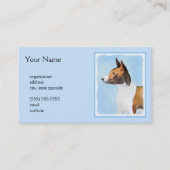 バセンジ絵画ーズ – かわいいオリジナルアート 名刺 (正面)