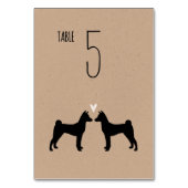 バセンジ·ドッグ·シルエット結婚披露宴 テーブルナンバー (裏面)