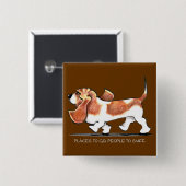 バセ忙しットハウンド 缶バッジ (正面&裏面)