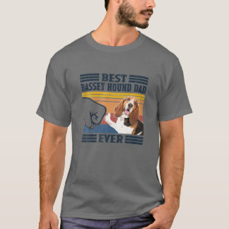 バセ最高のットハウンドパパエバーヴィンテージ父の日 Tシャツ