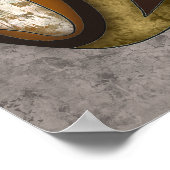 バセ熱狂するットハウンド犬顔ハンドポスタ絵を描ー ポスター (角)