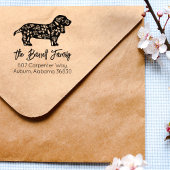 バセ飾ットハウンドファミリー差出人住所 ラバースタンプ